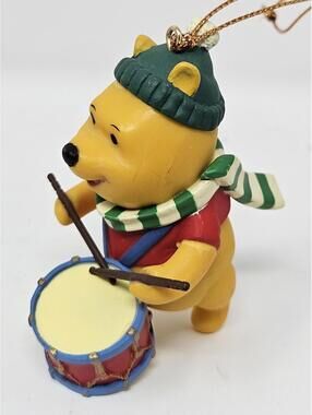 Disney Grolier Christmas Holiday Tree Ornament Winnie The Pooh "Pooh With Drum"